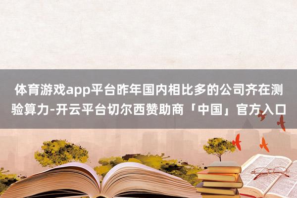 体育游戏app平台昨年国内相比多的公司齐在测验算力-开云平台切尔西赞助商「中国」官方入口