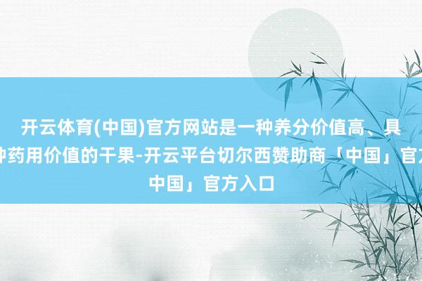 开云体育(中国)官方网站是一种养分价值高、具有多种药用价值的干果-开云平台切尔西赞助商「中国」官方入口