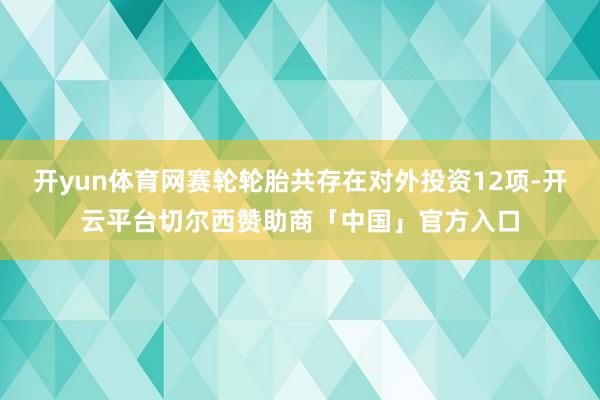 开yun体育网赛轮轮胎共存在对外投资12项-开云平台切尔西赞助商「中国」官方入口